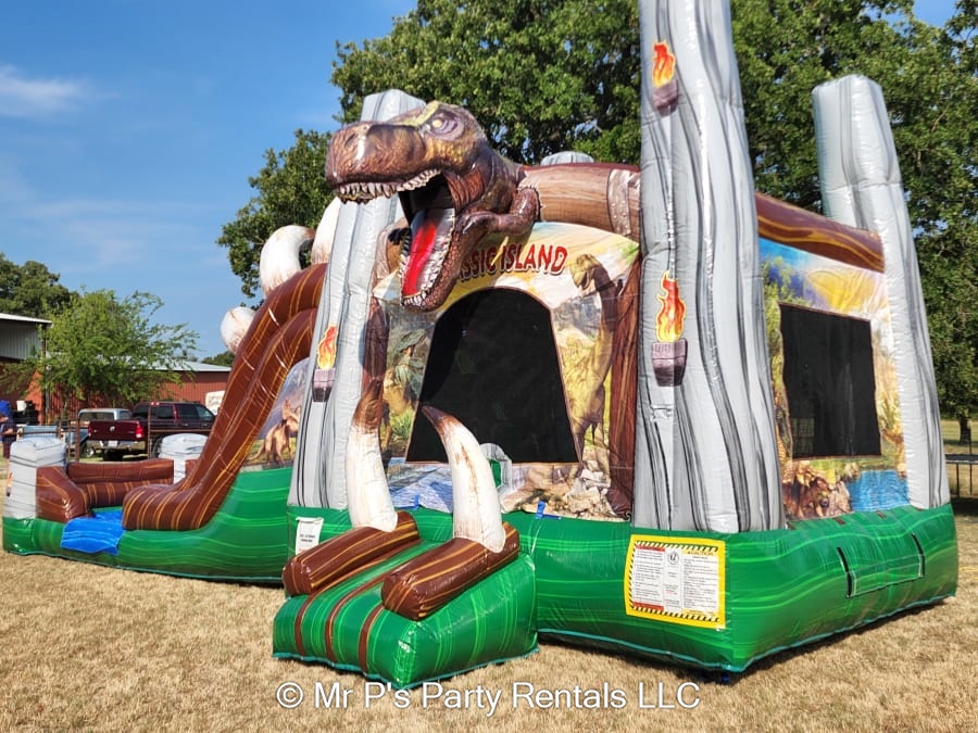 Jurassic Island Bounce House Combo Wet/Dry Best Bounce House Rental